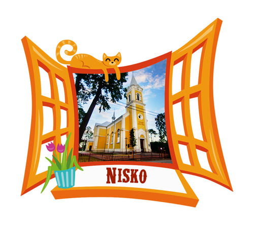 Polyresinowy magnes Okno Nisko