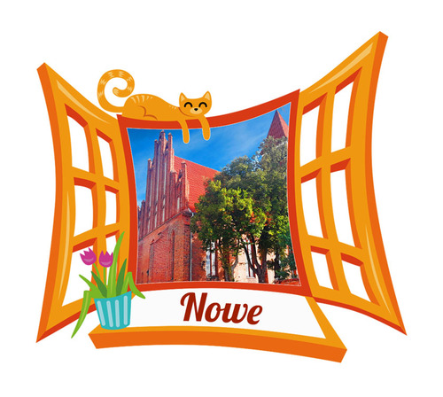 Polyresinowy magnes Okno Nowe