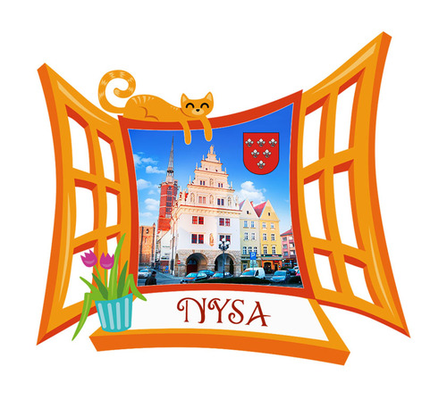 Polyresinowy magnes Okno Nysa