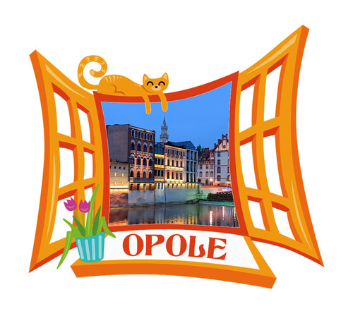 Polyresinowy magnes Okno Opole