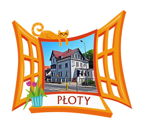 Polyresinowy magnes Okno Płoty
