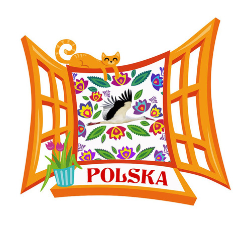Polyresinowy magnes Okno Polska