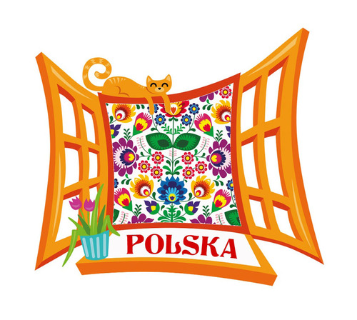 Polyresinowy magnes Okno Polska
