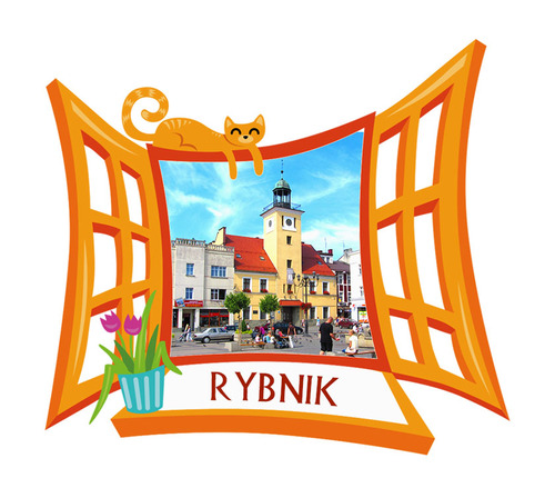Polyresinowy magnes Okno Rybnik