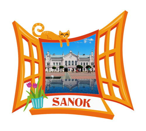 Polyresinowy magnes Okno Sanok