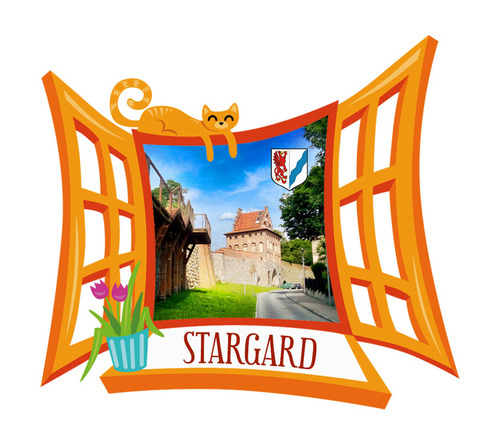 Polyresinowy magnes Okno Stargard