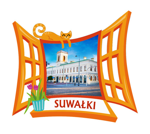 Polyresinowy magnes Okno Suwałki