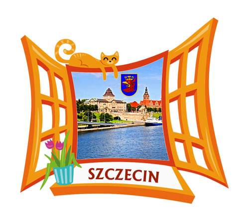 Polyresinowy magnes Okno Szczecin