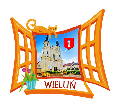 Polyresinowy magnes Okno Wieluń