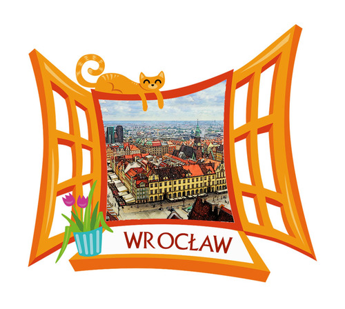 Polyresinowy magnes Okno Wrocław