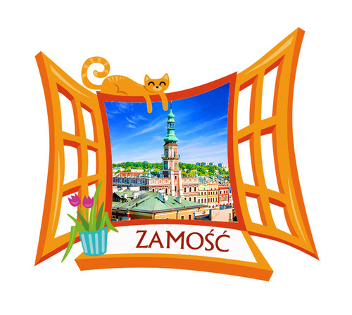 Polyresinowy magnes Okno Zamość