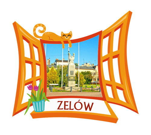 Polyresinowy magnes Okno Zelów