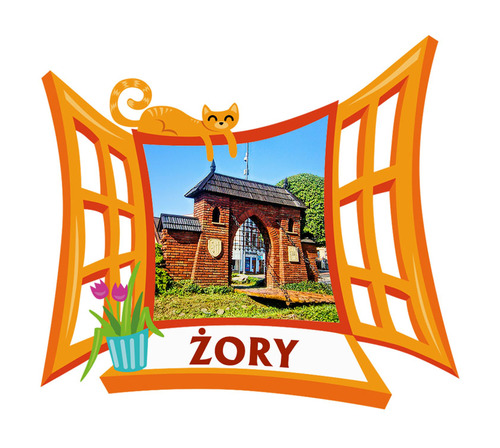 Polyresinowy magnes Okno Żory