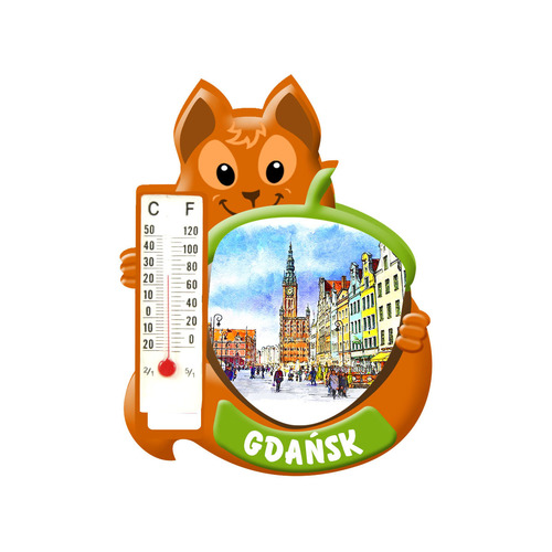 Polyresinowy magnes wiewiórka Gdańsk