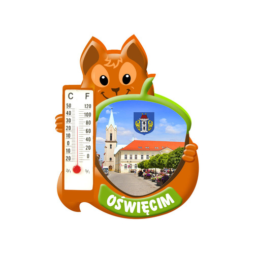 Polyresinowy magnes wiewiórka Oświęcim