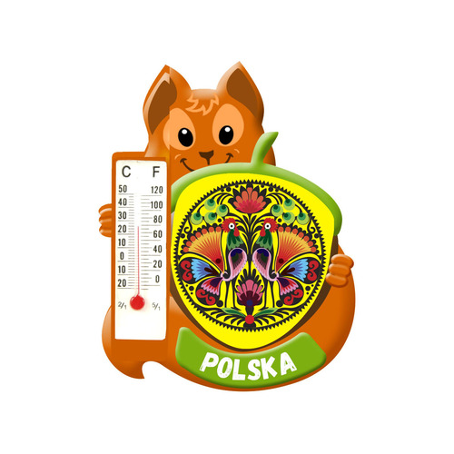 Polyresinowy magnes wiewiórka Polska