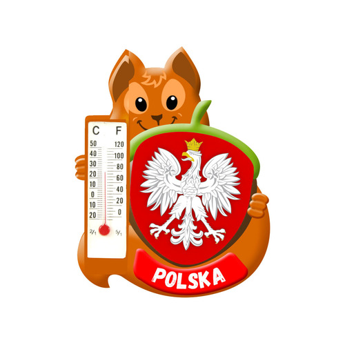 Polyresinowy magnes wiewiórka Polska