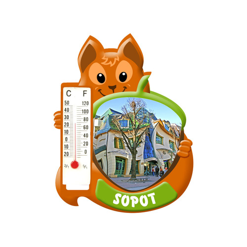 Polyresinowy magnes wiewiórka Sopot