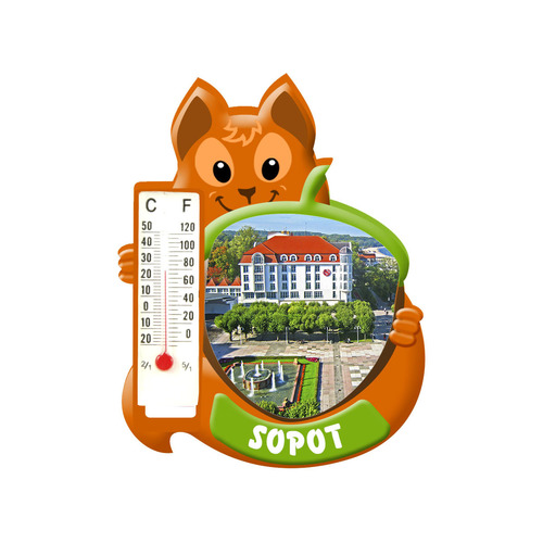 Polyresinowy magnes wiewiórka Sopot