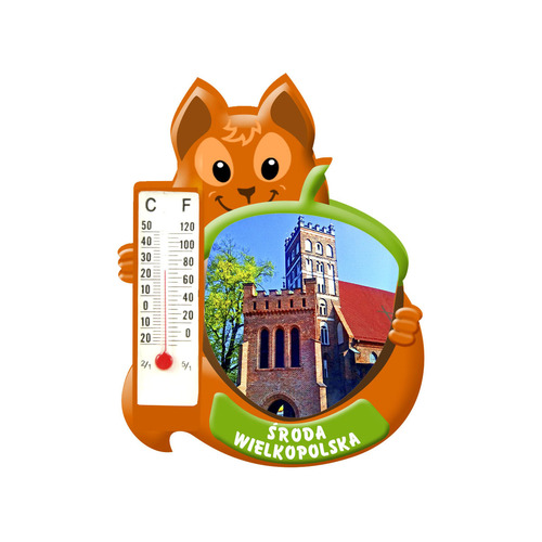 Polyresinowy magnes wiewiórka Środa Wielkopolska