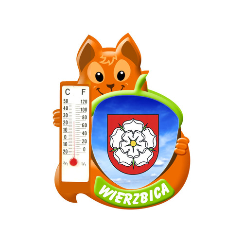 Polyresinowy magnes wiewiórka Wierzbica