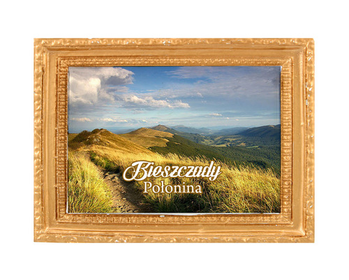 Polyresinowy magnes rama Bieszczady