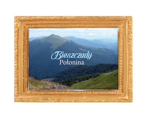 Polyresinowy magnes rama Bieszczady