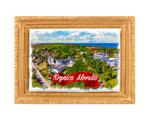Polyresinowy magnes rama Krynica Morska