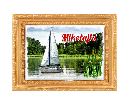 Polyresinowy magnes rama Mikołajki