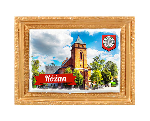 Polyresinowy magnes rama Różan