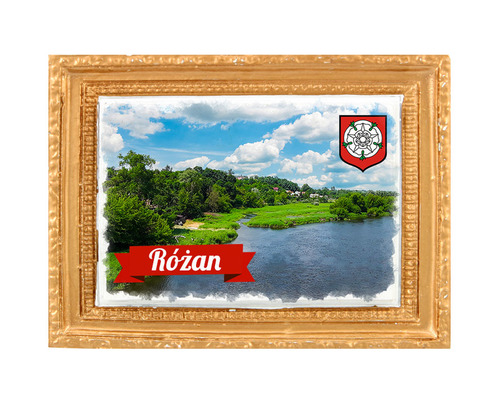 Polyresinowy magnes rama Różan
