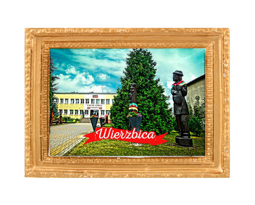 Polyresinowy magnes rama Wierzbica
