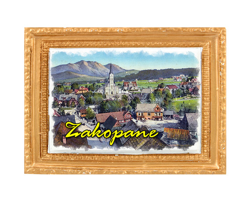 Polyresinowy magnes rama Zakopane