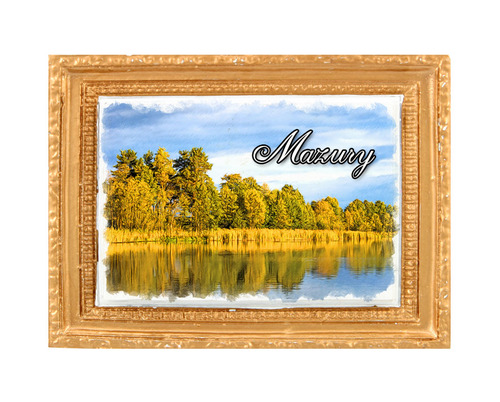 Polyresinowy magnes rama Mazury