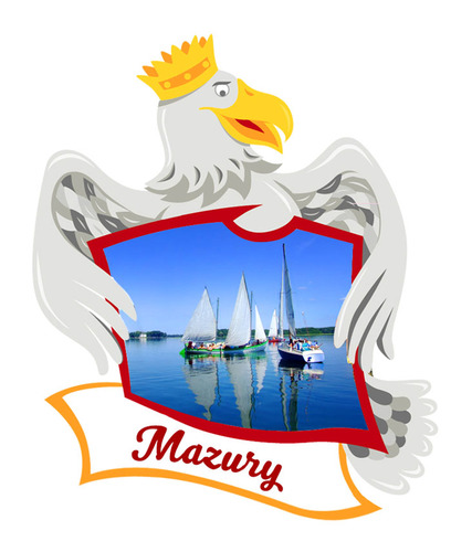 Polyresinowy magnes Orzeł Mazury