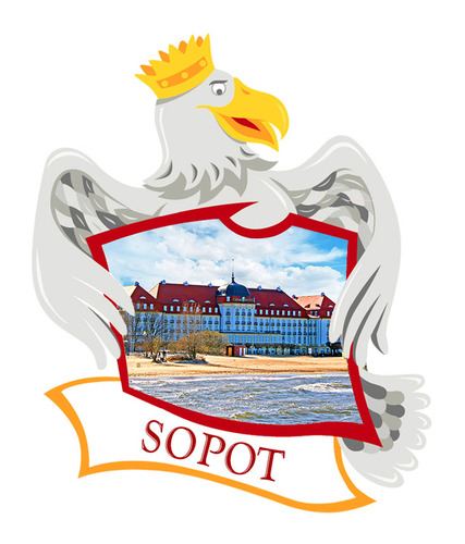 Polyresinowy magnes Orzeł Sopot