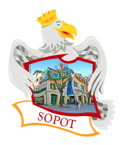 Polyresinowy magnes Orzeł Sopot
