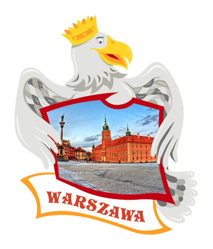 Polyresinowy magnes Orzeł Warszawa