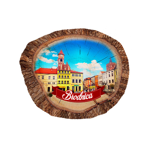 Magnes polyresinowy pieniek owal Brodnica