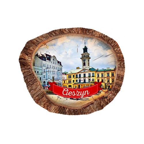 Magnes polyresinowy pieniek owal Cieszyn