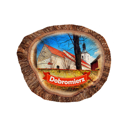 Magnes polyresinowy pieniek owal Dobromierz