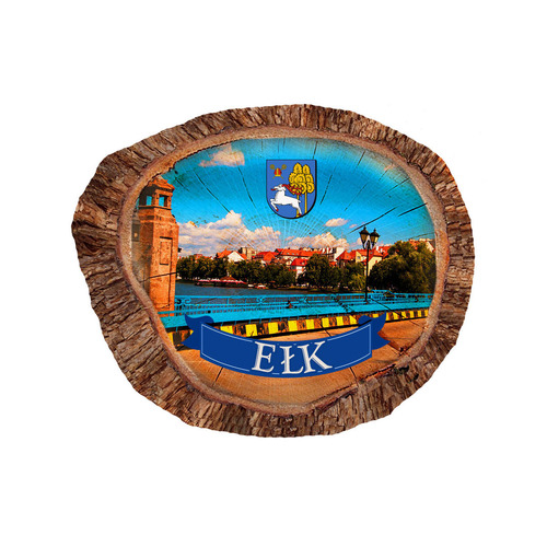 Magnes polyresinowy pieniek owal Ełk
