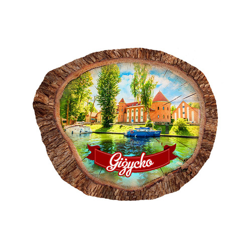 Magnes polyresinowy pieniek owal Giżycko