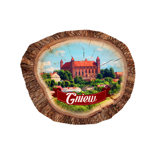 Magnes polyresinowy pieniek owal Gniew