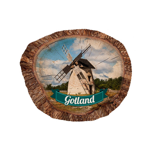 Magnes polyresinowy pieniek owal Gotland