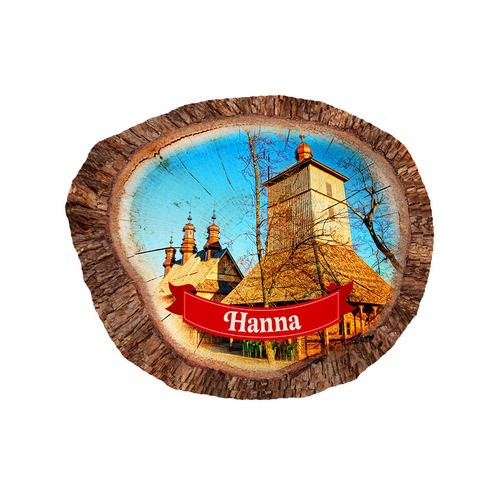 Magnes polyresinowy pieniek owal Hanna