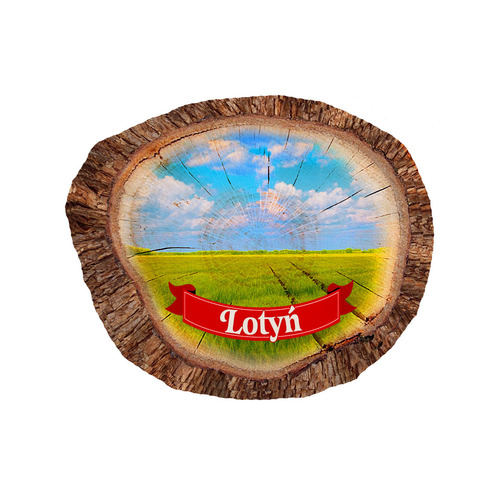 Magnes polyresinowy pieniek owal Lotyń