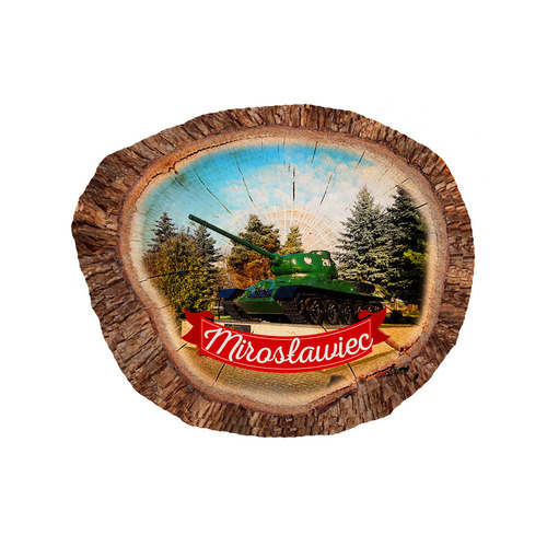 Magnes polyresinowy pieniek owal Mirosławiec