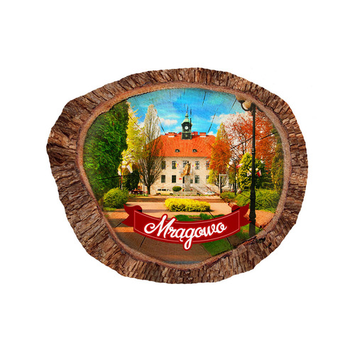 Magnes polyresinowy pieniek owal Mrągowo