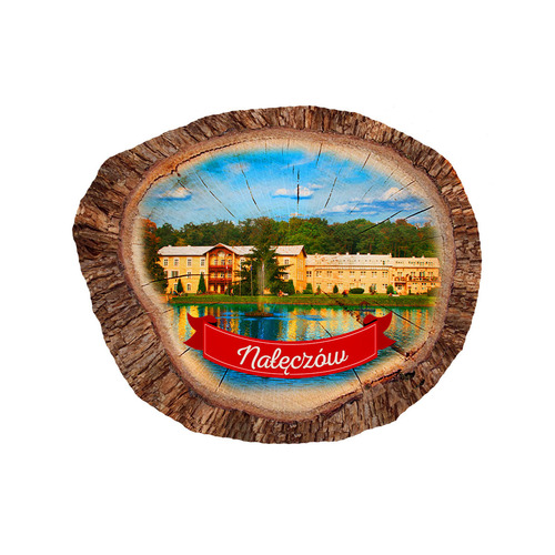 Magnes polyresinowy pieniek owal Nałęczów